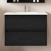 Nueva Bathware Laulea 750mm Wall Hung Single Vanity with Ceramic Countertop