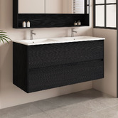Nueva Bathware Laulea 1200mm Wall Hung Double Vanity with Ceramic Countertop