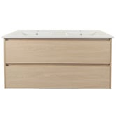 Nueva Bathware Laulea 1200mm Wall Hung Double Vanity with Ceramic Countertop