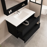 Nueva Bathware Laulea 900mm Wall Hung Single Vanity with Ceramic Countertop