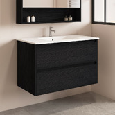 Nueva Bathware Laulea 900mm Wall Hung Single Vanity with Ceramic Countertop