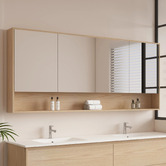 Nueva Bathware Laulea 1800mm Mirrored Shaving Cabinet with Open Shelf