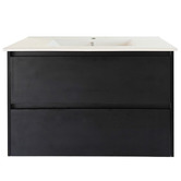 Nueva Bathware Laulea 900mm Wall Hung Single Vanity with Ceramic Countertop
