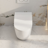 Nueva Bathware Kukui Slim Seat Overheight Wall Faced Toilet Pan