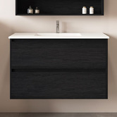 Nueva Bathware Laulea 900mm Wall Hung Single Vanity with Ceramic Countertop