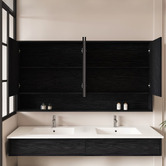 Nueva Bathware Laulea 1500mm Mirrored Shaving Cabinet with Open Shelf