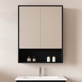 Nueva Bathware Laulea 600mm Mirrored Shaving Cabinet with Open Shelf