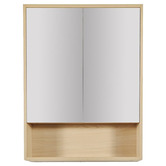 Nueva Bathware Laulea 600mm Mirrored Shaving Cabinet with Open Shelf