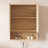 Nueva Bathware Laulea 600mm Mirrored Shaving Cabinet with Open Shelf