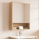 Nueva Bathware Laulea 600mm Mirrored Shaving Cabinet with Open Shelf