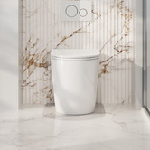 Nueva Bathware Kukui Slim Seat Overheight Wall Faced Toilet Pan