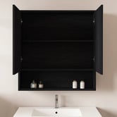 Nueva Bathware Laulea 750mm Mirrored Shaving Cabinet with Open Shelf