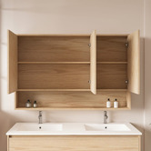 Nueva Bathware Laulea 1200mm Mirrored Shaving Cabinet with Open Shelf
