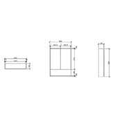 Nueva Bathware Laulea 600mm Mirrored Shaving Cabinet with Open Shelf