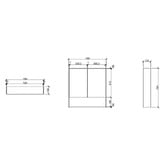 Nueva Bathware Laulea 750mm Mirrored Shaving Cabinet with Open Shelf
