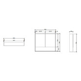 Nueva Bathware Laulea 900mm Wall Hung Vanity &amp; Mirror Cabinet Package