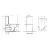 Nueva Bathware Kukui Slim Seat Overheight Back To Wall Toilet Suite