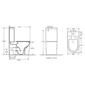 Nueva Bathware Kahikina Slim Seat Overheight Back To Wall Toilet Suite
