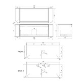 Nueva Bathware Ulualoha 1200mm Natural Oak Wall Hung Single Vanity with Stone Countertop