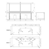 Nueva Bathware Ulualoha 1500mm Natural Oak Wall Hung Double Vanity with Stone Countertop