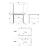Nueva Bathware Ulualoha 750mm Natural Oak Wall Hung Single Vanity with Stone Countertop