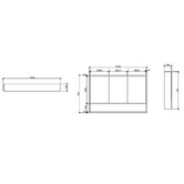 Nueva Bathware Laulea 1200mm Mirrored Shaving Cabinet with Open Shelf
