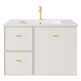 Nueva Bathware Nohoana 750mm Matte White Wall Hung Vanity &amp; Mirror Cabinet Package