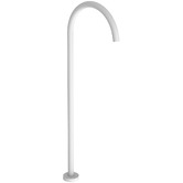 Nueva Bathware Ciri White Fluted Freestanding Bath &amp; Floor Mounted Spout &amp; Mixer Package