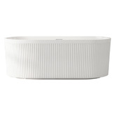 Nueva Bathware Ciri White Fluted Freestanding Bath &amp; Wall Tapware Package