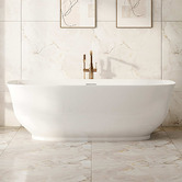 Nueva Bathware Lisbon Oval Acrylic Freestanding Bath with  Floor Mounted Mixer Package