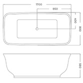 Nueva Bathware Lisbon Oval Acrylic Freestanding Bath with  Floor Mounted Mixer Package