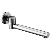 Nueva Bathware Montana Oval Acrylic Back to Wall Bath with Spout &amp; Wall Mixer Package