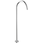 Nueva Bathware Ciri White Fluted Freestanding Bath &amp; Floor Mounted Spout &amp; Mixer Package
