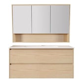 Nueva Bathware Laulea 1200mm Wall Hung Vanity &amp; Mirror Cabinet Package