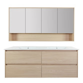 Nueva Bathware Laulea 1500mm Wall Hung Vanity &amp; Mirror Cabinet Package