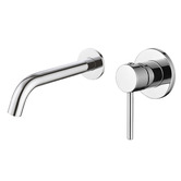 Nueva Bathware Salem Matte White Oval Acrylic Corner Bath &amp; Wall Mixer Set