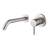 Nueva Bathware Salem Matte White Oval Acrylic Corner Bath &amp; Wall Mixer Set