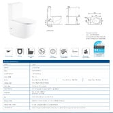 Nueva Bathware Cera Rimless Short Projection Back-To-Wall Toilet Suite