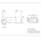 Nueva Bathware Cera Rimless Short Projection Back-To-Wall Toilet Suite
