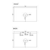 Nueva Bathware Colette 750mm Freestanding Vanity with Stone Countertop