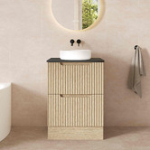 Nueva Bathware Colette 600mm Freestanding Vanity with Stone Countertop