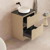 Nueva Bathware Colette 600mm Freestanding Vanity with Stone Countertop