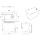 Nueva Bathware Cambridge Acrylic Corner Bath with Overflow