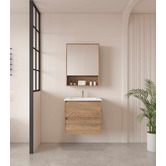 Nueva Bathware Horizon 600mm Light Oak Wall Hung Vanity