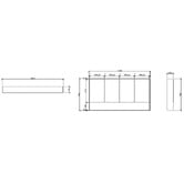 Nueva Bathware Horizon 1500mm Light Oak Mirrored Shaving Cabinet with Open Shelf