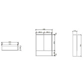 Nueva Bathware Horizon 600mm Light Oak Mirrored Shaving Cabinet with Open Shelf