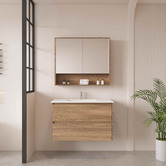 Nueva Bathware Horizon 900mm Light Oak Wall Hung Vanity