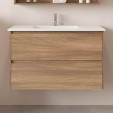 Nueva Bathware Horizon 900mm Light Oak Wall Hung Vanity