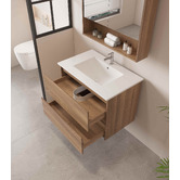 Nueva Bathware Horizon 750mm Light Oak Wall Hung Vanity