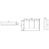 Nueva Bathware Horizon 1200mm Light Oak Mirrored Shaving Cabinet with Open Shelf